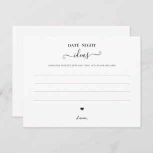 Date Night Jar Sign Wedding Advice Dusche Moderne Mitteilungskarte