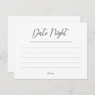 Date Night Jar Sign Wedding Advice Dusche Niedlich Mitteilungskarte