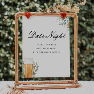 Date Night Liebe Brewing Brautparty Sign Poster