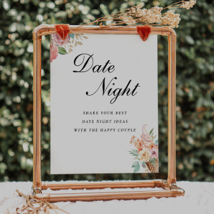 Date Night Sie wurde aufgedeckt Bridal Sign Poster