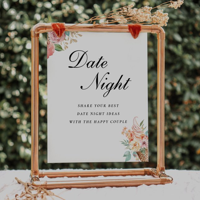 Date Night Sie wurde aufgedeckt Bridal Sign Poster (Von Creator hochgeladen)
