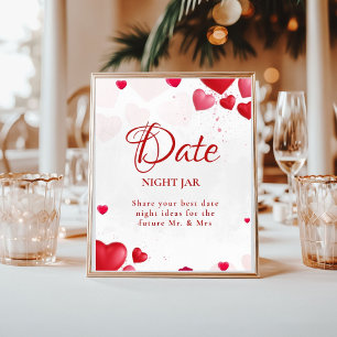 Date Night Valentinstag Brautjungfernabschied Hoch Poster