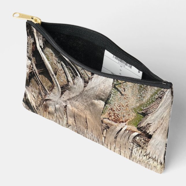 Date Palm Tree Trunk Texture Closeup Foto Image Zubehörtasche (Offen)