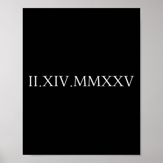 Date Roman Numerals Valentine's Day Couple Duo Chr Poster (Vorne)