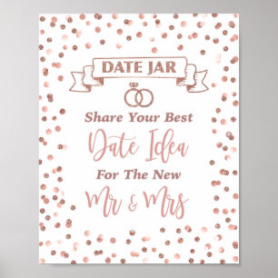 Date-Topf Teilen Sie Ihre besten Date-Ideen Shower Poster