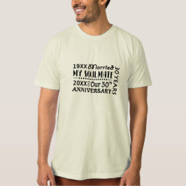 Dated 30 th Fun Modern Wedding Anniversary Geschen T-Shirt