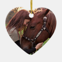 Dated Christmas Horse Lover Custom Foto Herz