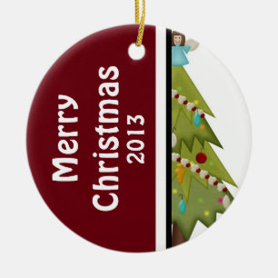 Dated Custom Foto Weihnachtsbaum Ornament