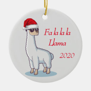 Dated Fun Llama Fa la la Llama Zitat individualisi Keramik Ornament