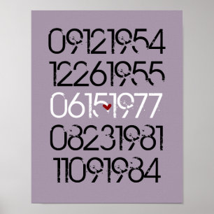 Dated Wall Art - Distressed Style - 2 Kinder Poster