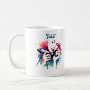 Datei, Form der Keramik Tasse für Nageltechniker