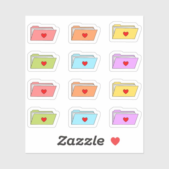 Dateiordner Office-Arbeitsorganisation für Dateipl Aufkleber (Blatt)