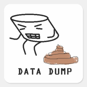 Daten-Dump Quadratischer Aufkleber