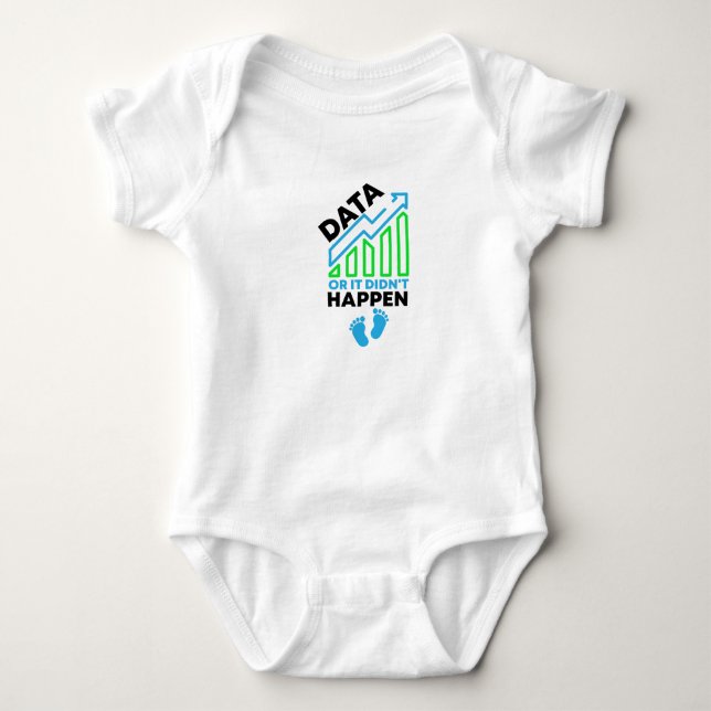 Daten oder es gab keine Daten, Niedliche Daten Baby Strampler (Vorderseite)