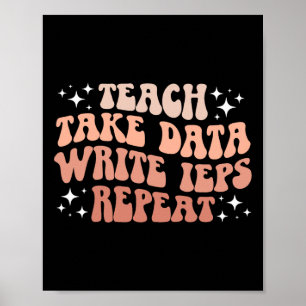Daten schreiben IEPs Sped-Lehrer Sonderpädagogik Poster