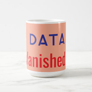 Daten verschwanden Text Teppiche Kaffeetasse