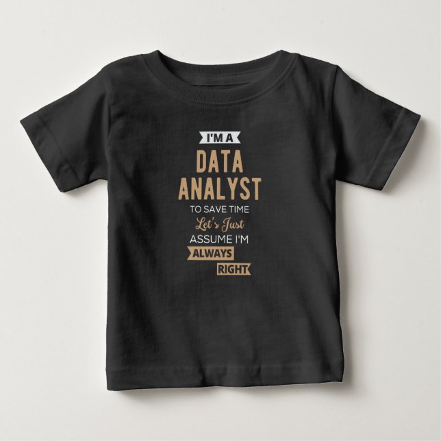 Datenanalyst Baby T-shirt (Vorderseite)