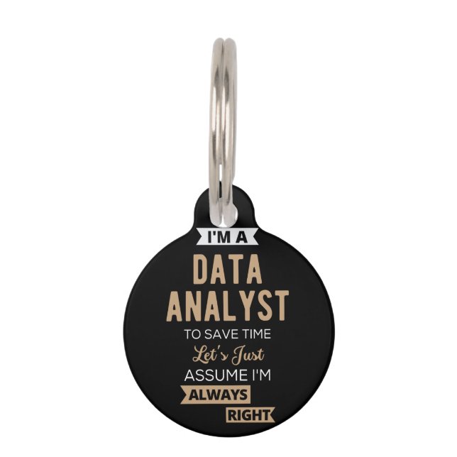 Datenanalyst Haustiermarke (Vorderseite)
