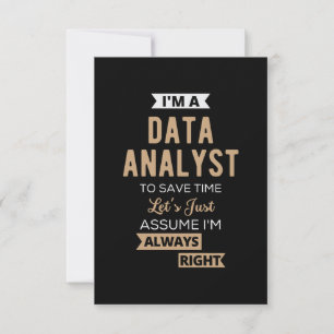 Datenanalyst Mitteilungskarte