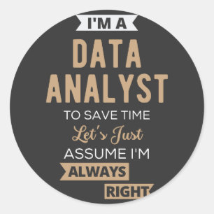 Datenanalyst Runder Aufkleber