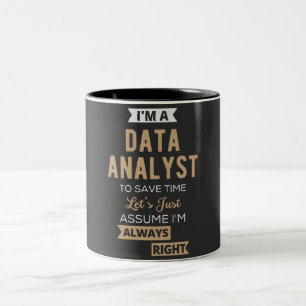 Datenanalyst Zweifarbige Tasse