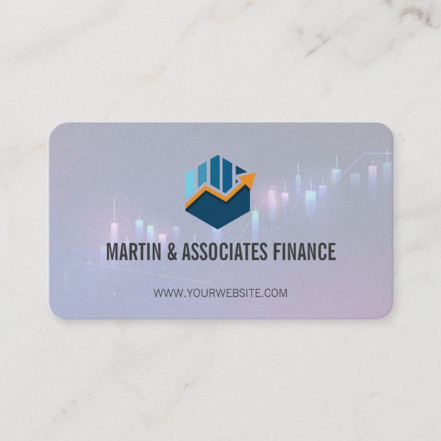 Datenbalkendiagramm | Krypto | Finanzmarkt Visitenkarte (Vorderseite)