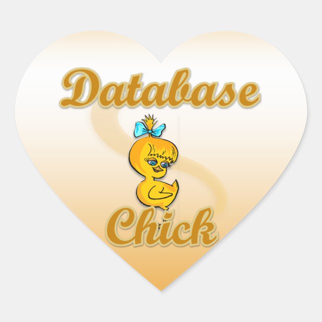 Datenbankauswahl Herz-Aufkleber (Vorderseite)