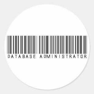 Datenbankverwalter-Bar-Code Runder Aufkleber