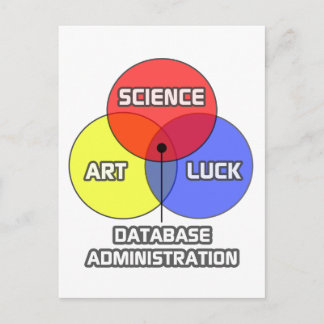 Datenbankverwaltung .. Science Art Luck Postkarte