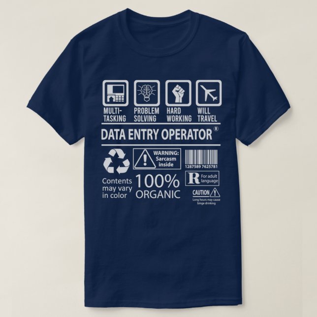 Dateneingabeverfahren für Multitasking-Jobübergabe T-Shirt (Design vorne)
