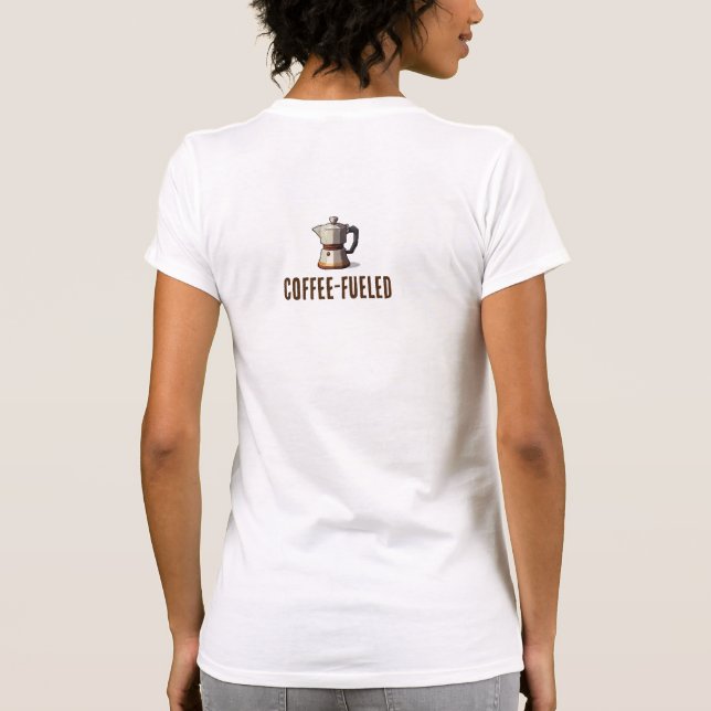datengetriebener T - Shirt mit Kaffee (Rückseite)