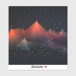 Datenpunkte mit schwarzen Spitzen Aufkleber