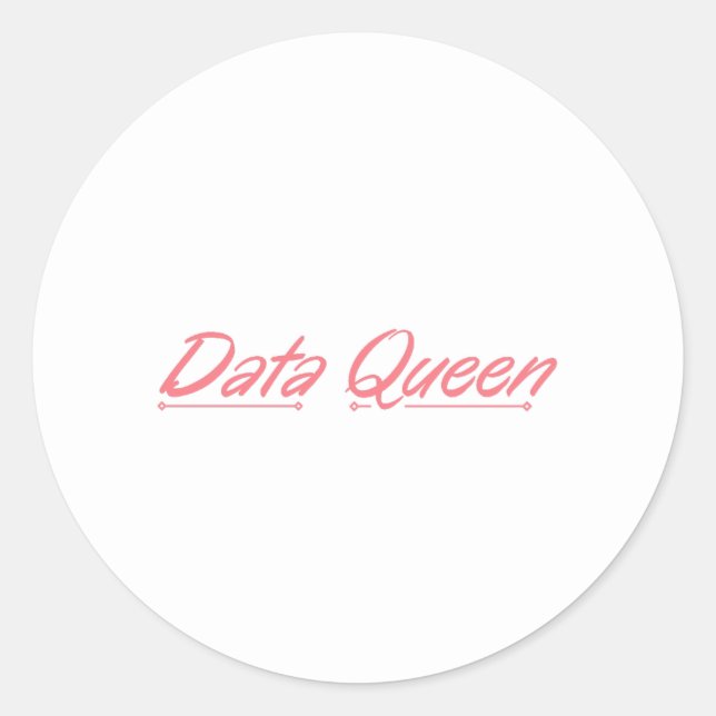 Datenqueen - Klassischer Rundaufkleber Runder Aufkleber (Vorderseite)