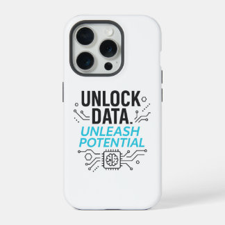 Datenrevolution: Abstrakte KI-Potenzialmatrix Tech iPhone 15 Pro Hülle