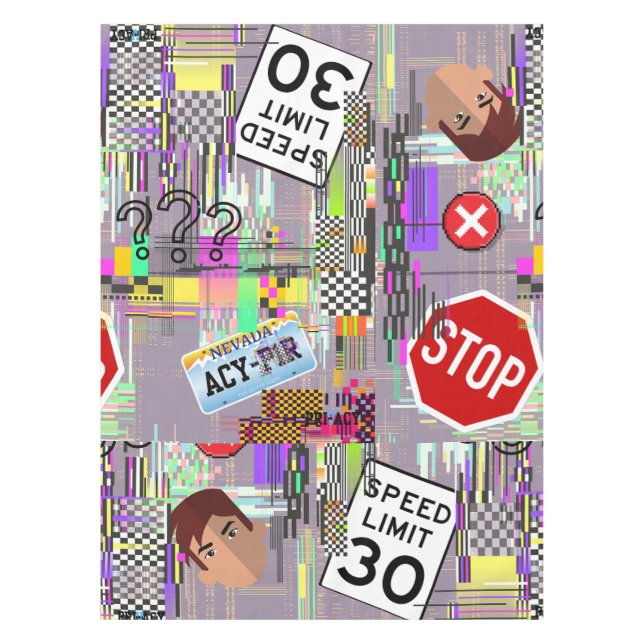 Datenschutz Anti-AI Tablecloth Tischdecke (Vorderseite)