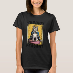 Datenschutz Bauer Katzenliebhaber Katzenklo Lustig T-Shirt