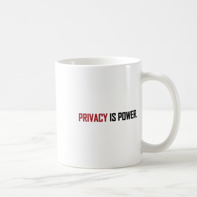 Datenschutz: Power-Aufkleber Kaffeetasse (Rechts)
