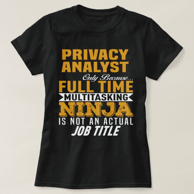 Datenschutzanalyst T-Shirt (Design vorne)