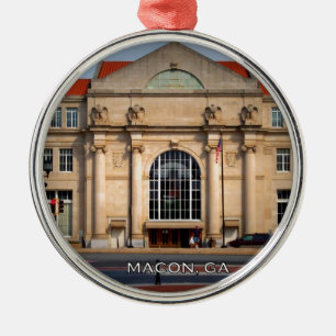 DATENSTATION - Macon, Georgia Silbernes Ornament