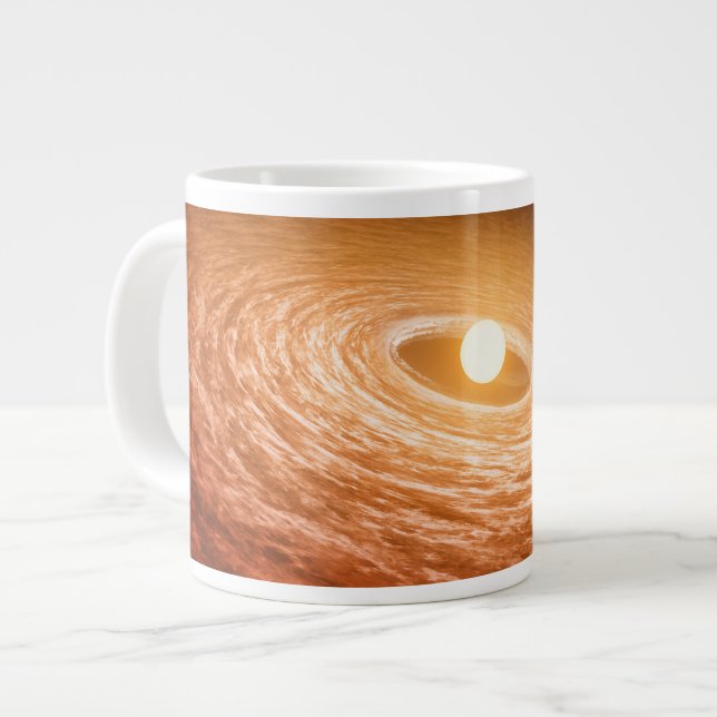 Datenträger von Material umgeben Star Fu Orionis. Jumbo-Tasse (Vorderseite Links)