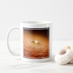 Datenträger von Material umgeben Star Fu Orionis. Kaffeetasse