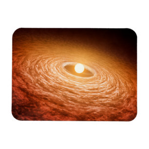 Datenträger von Material umgeben Star Fu Orionis. Magnet