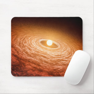 Datenträger von Material umgeben Star Fu Orionis. Mousepad