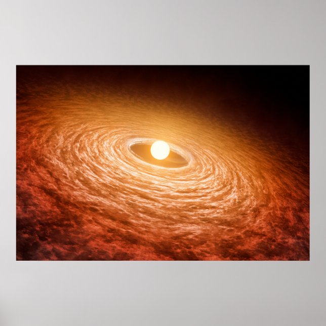 Datenträger von Material umgeben Star Fu Orionis. Poster (Vorne)