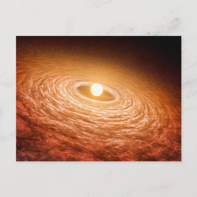Datenträger von Material umgeben Star Fu Orionis. Postkarte (Vorderseite)