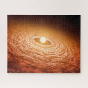 Datenträger von Material umgeben Star Fu Orionis. Puzzle