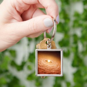 Datenträger von Material umgeben Star Fu Orionis. Schlüsselanhänger