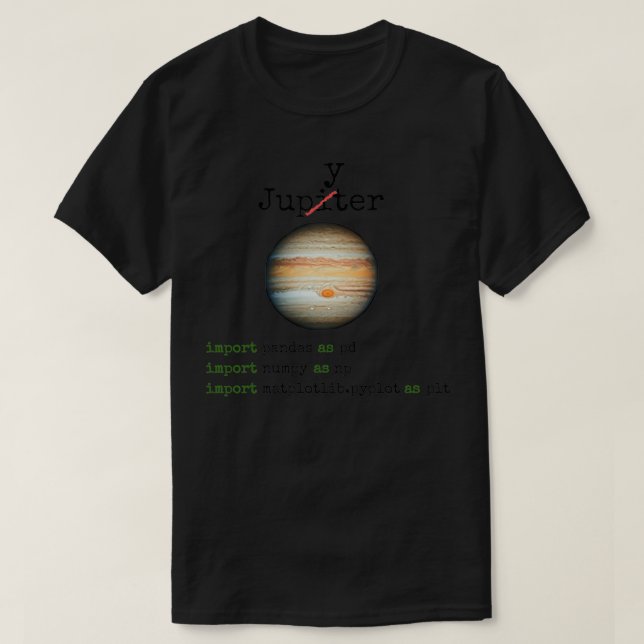 Datenwissenschaft Python Programmierung numpy pand T-Shirt (Design vorne)