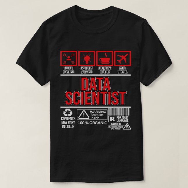 Datenwissenschaftler Fakten Datenanalyst Informati T-Shirt (Design vorne)