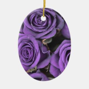 datieren lila Rosen-Rosen des Blumenstraußes uAwg Keramikornament